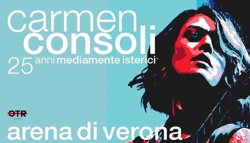 Rinviata di un anno la festa per i 25 anni di carriera di Carmen Consoli: all’Arena di Verona il 25 agosto 2021