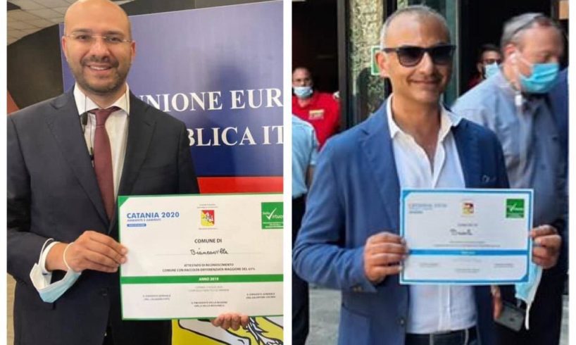 Rifiuti: Biancavilla, Belpasso e Bronte comuni virtuosi per la raccolta differenziata: oggi la premiazione