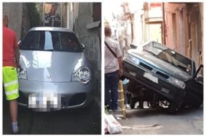 Auto incastrate nelle viuzze-budello: quella volta che a Paternò una Fiat Croma…