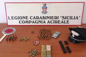 Viagrande, munizioni custodite in casa della madre: denunciato 55enne di Zafferana Etnea