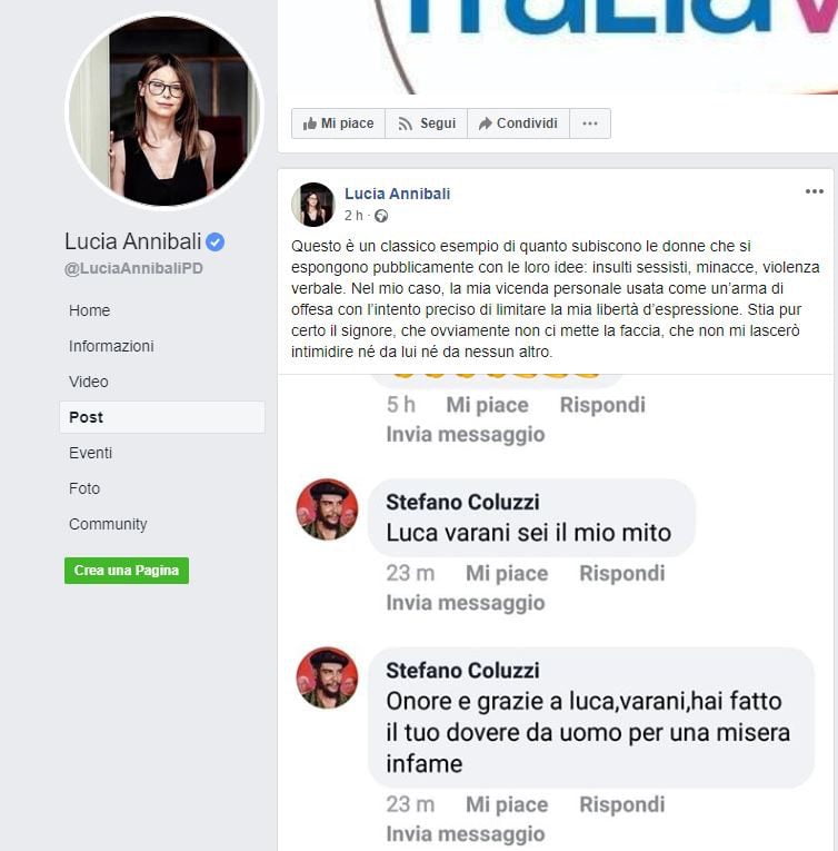 E' stato identificato e denunciato dalla polizia postale l'autore degli insulti choc alla deputata Lucia Annibali.