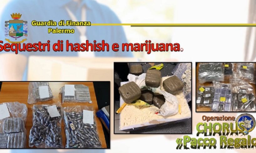 Droga, ‘pacchi regalo’ dalla Spagna a Palermo per spedire gli stupefacenti: 9 misure cautelari