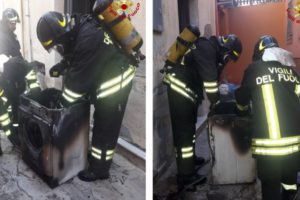 Paternò, incendio in abitazione di via Pascoli: fiamme dal vano della lavanderia