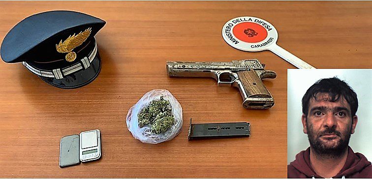 Vizzini, in casa aveva pistola modificata e marijuana: ai domiciliari 34enne