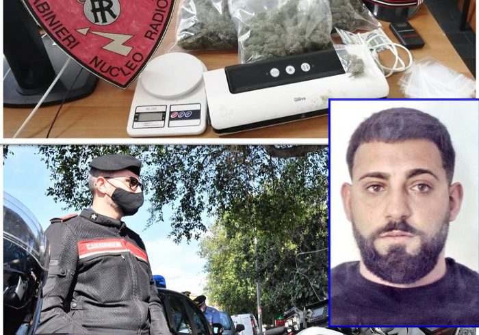 Catania, nascondeva 1,3 kg di marijuana in camera da letto: arrestato spacciatore 27enne di San Leone