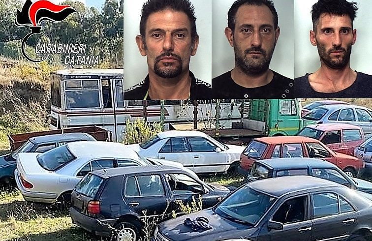 Vizzini, smontavano auto dentro un deposito: tre uomini di Grammichele arrestati in flagranza