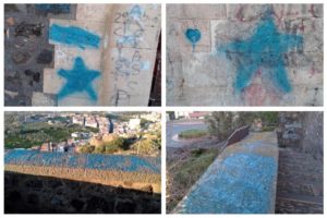 Paternò, il Castello imbrattato dai graffiti: l’abbandono genera mostri