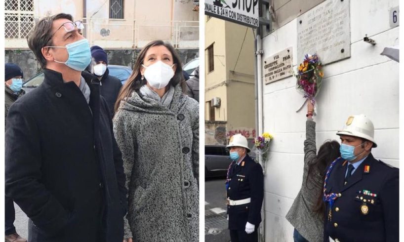 Catania, fiori sulla lapide di Pippo Fava ucciso dalla mafia 37 anni fa. La nipote: “Sentiamo la vicinanza di chi lo ricorda”