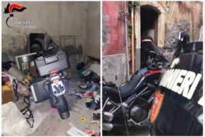 Catania, in via Petriera deposito di moto rubate: ospitava una Bmw rubata poche ore prima