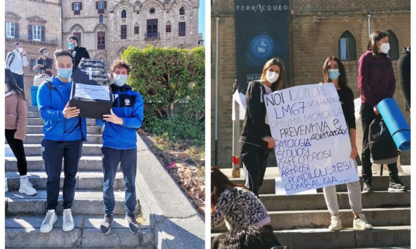 A Catania e Palermo protesta di docenti e studenti di Scienze motorie: “Prevedere insegnanti nelle scuole primarie”