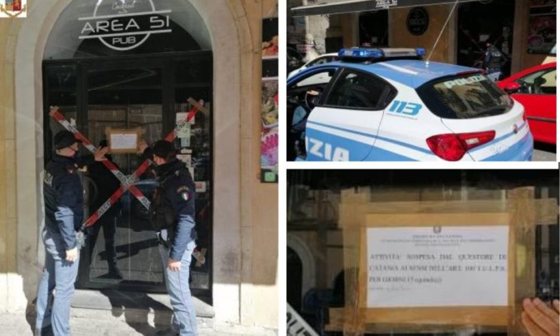 Catania, pub di via Coppola chiuso per la quarta volta: clienti senza mascherina e altre violazioni