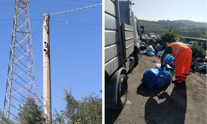 Paternò, l’assessore Gulisano piazza telecamere ‘anti sporcaccioni’ in via Balatelle: la rotonda sarà ripulita dai rifiuti