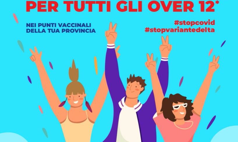 Vaccini, in Sicilia da domani a martedì Open Days per gli over 12