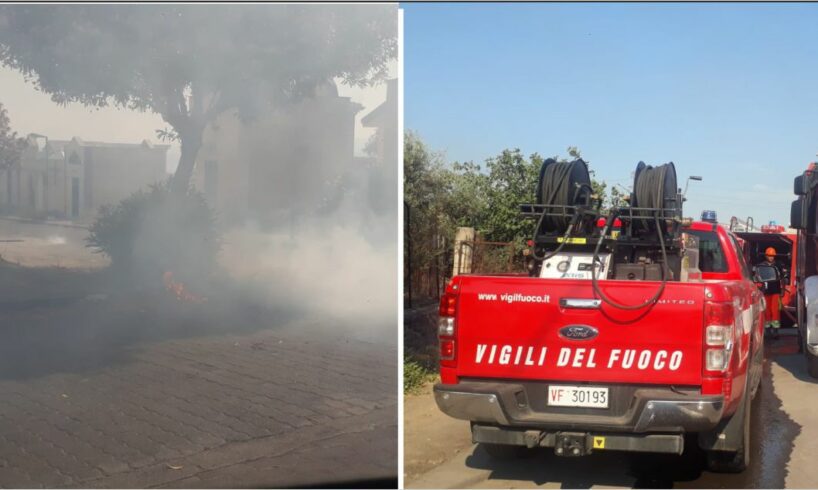 Paternò brucia anche di domenica: dalle 14 incendi in varie zone della città. Coppia messa in salvo