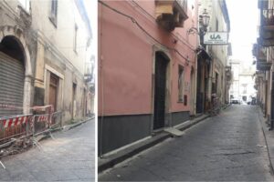 Paternò, il centro storico cade a pezzi: in via Margherita cedono pezzi di edificio abbandonato