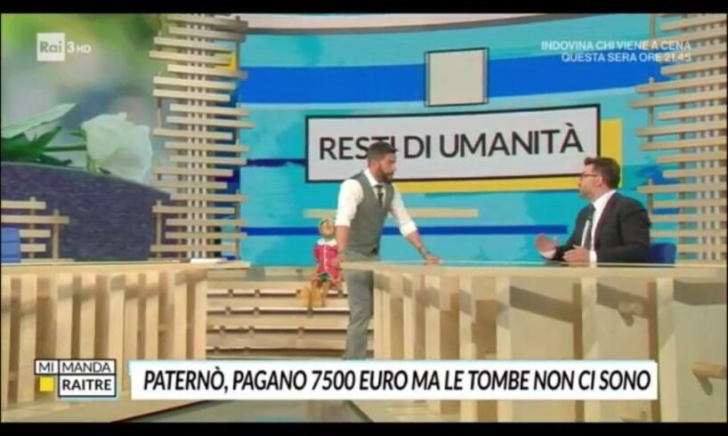 Paternò, finisce a “Mi Manda Rai Tre” la vicenda delle 310 tombe pagate dai cittadini e non realizzate (VIDEO)