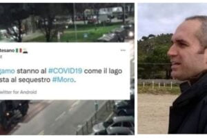 “Le bare di Bergamo come il lago della Duchessa”: il tweet del giornalista Montesano jr. scatena le polemiche