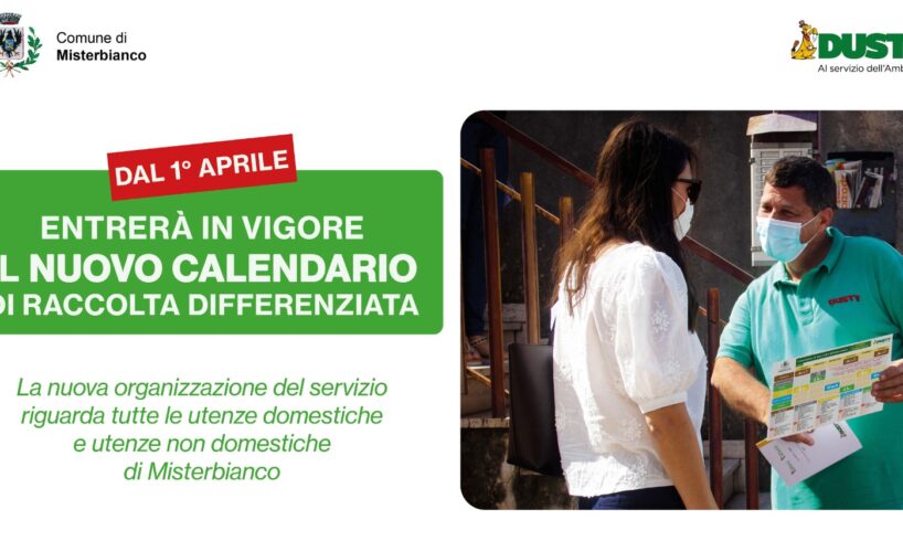 Misterbianco, da domani nuovo calendario della raccolta differenziata: scaricabile dai siti Dusty e Comune