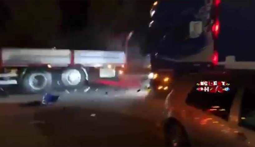 Belpasso, ‘gara-esibizione’ fuori programma di due camion provoca incidente: è polemica per l’autorizzazione (VIDEO)