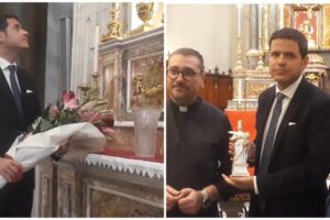 Paternò, omaggio floreale a Santa Barbara del neo presidente dell’Ars Galvagno