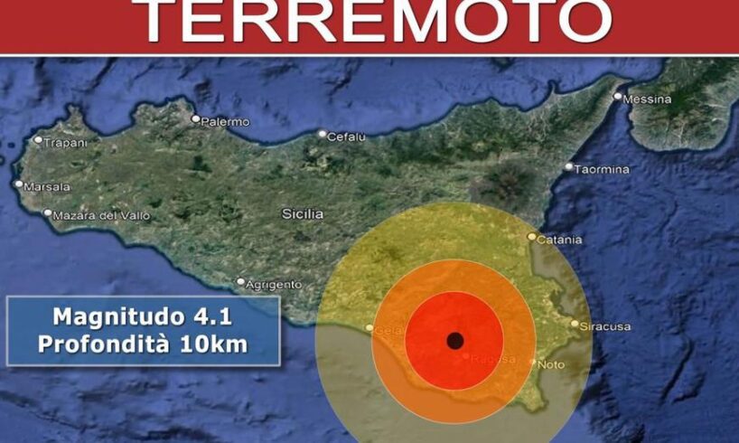 Mazzarrone scossa dal terremoto di magnitudo 4.1: avvertito nel Catanese e a Siracusa e Ragusa