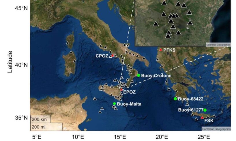 Catania, dai cicloni del Mediterraneo un ‘segnale’ sismico per monitorare gli eventi meteo-marini: studio di Università e Ingv