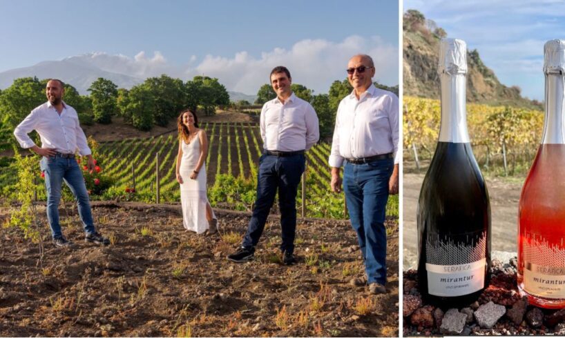 Vino, nasce sotto l’Etna il primo Nerello Cappuccio spumante: prodotto dalla famiglia Serafica di Nicolosi