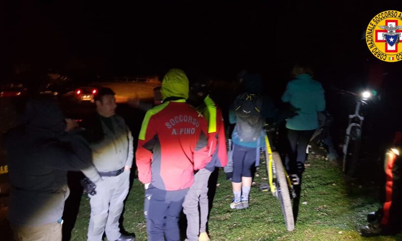 Byker catanesi dispersi nelle montagne di Castelbuono salvati dal Soccorso Alpino