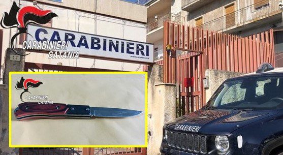 Adrano, 44enne litiga con i familiari e minaccia di uccidere i nipoti con un coltello: arrestato in flagranza