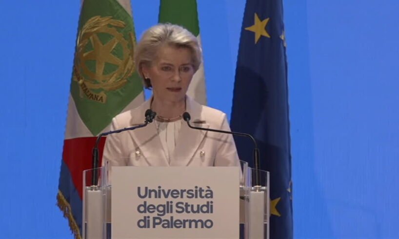 Palermo, Ursula von der Leyen inaugura anno accademico Università: “Sicilia diventi un paese per giovani”