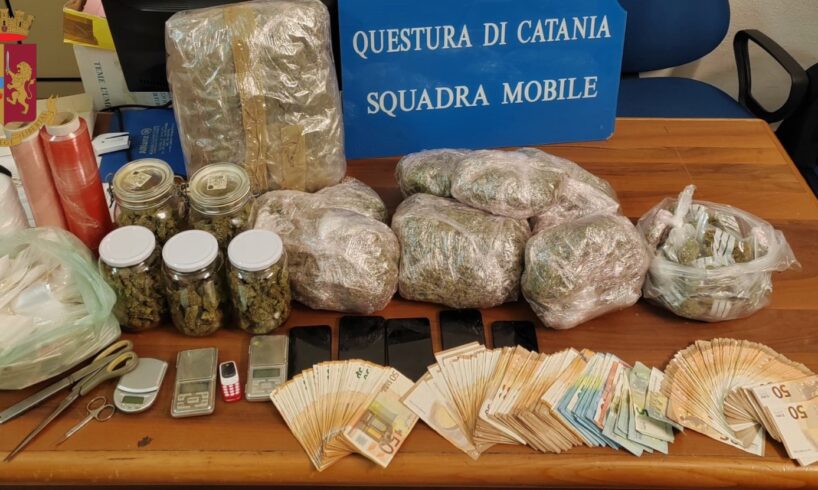 Catania, sette kg di marijuana nell’abitazione e di Picanello: 53enne arrestato in flagranza