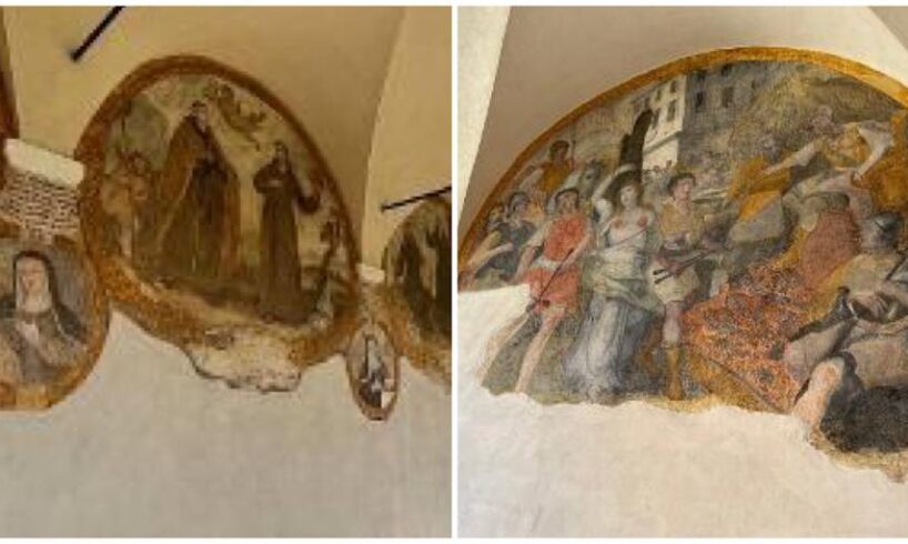 Catania, restaurati gli affreschi del chiostro della chiesa di Santa Maria del Gesù