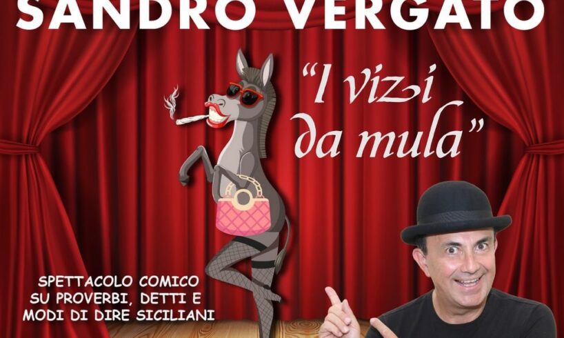 Enna, il 22 al Teatro Garibaldi “I vizi da mula” di Sandro Vergato