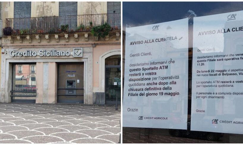 Paternò, si trasferisce a Belpasso la banca della tesoreria comunale: disagi per i ‘fragili’