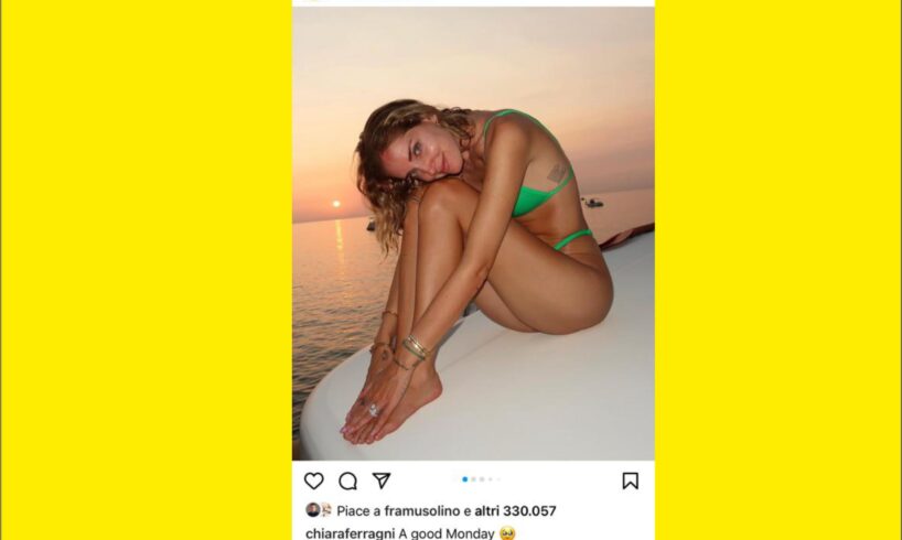 Sicilia, foto di Ferragni sullo yacht e auguri “Good monday”: bufera sui social