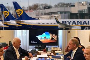 Caro voli, il ministro Urso contro Ryanair: “Se taglieranno rotte, le riempirà qualcun altro”