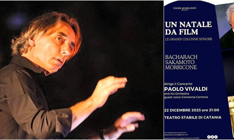 Catania, allo ‘Stabile’ il concerto “Un Natale da film” diretto da Paolo Vivaldi: omaggio a Morricone, Bacharach e Sakamoto