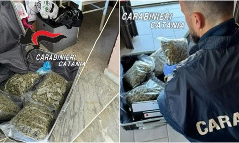 Catania, pusher 22enne con valigetta 24 ore e tuta ginnica nascondeva 2 kg di droga in soffitta: arrestato