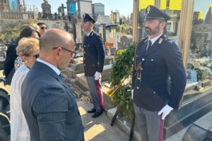 Catania, al cimitero monumentale il ricordo dei poliziotti Lizzio e Montana uccisi dalla mafia