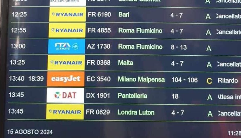 Alle ore 18 l’aeroporto Fontanarossa riapre regolarmente, sia pure in modo parziale.