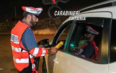 Biancavilla e Adrano, controlli a tappeto con tiro guida in stato di ebbrezza: a 2 denunciati ritirata la patente di guida