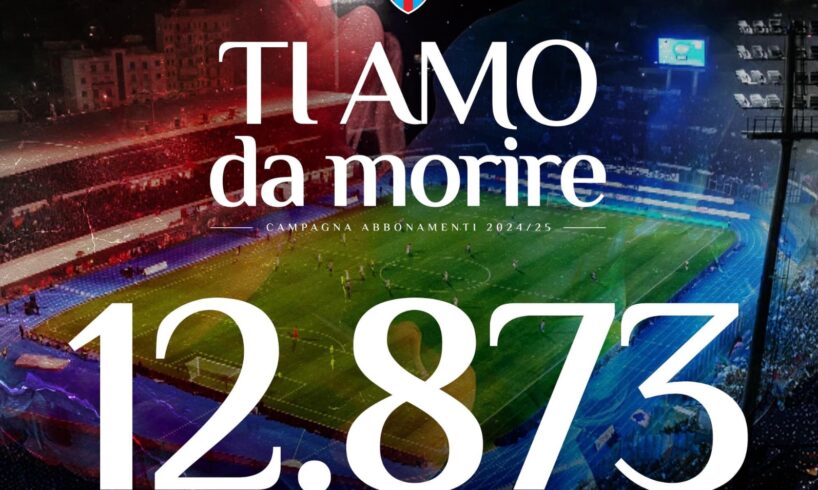 Calcio Catania, campagna ‘Ti amo da morire’: quasi 13 mila abbonamenti sottoscritti