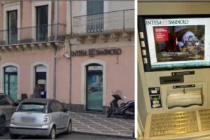 Paternó, danneggiato bancomat interno di Banca Intesa in Piazza Indipendenza: atto vandalico o gesto di rabbia