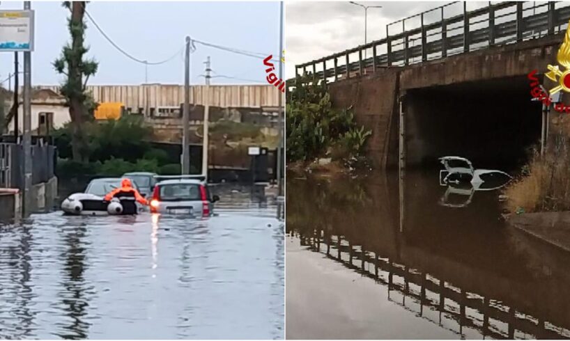 Catania maltempo: interventi a Misterbianco, Belpasso e nel Calatino. A Randazzo pini spezzati danneggiano auto