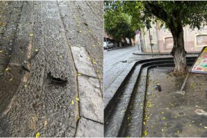 Paternó, trambusto nella notte in Piazza della Concordia: rinvenuti pezzi di carrozzeria e un’insegna rotta